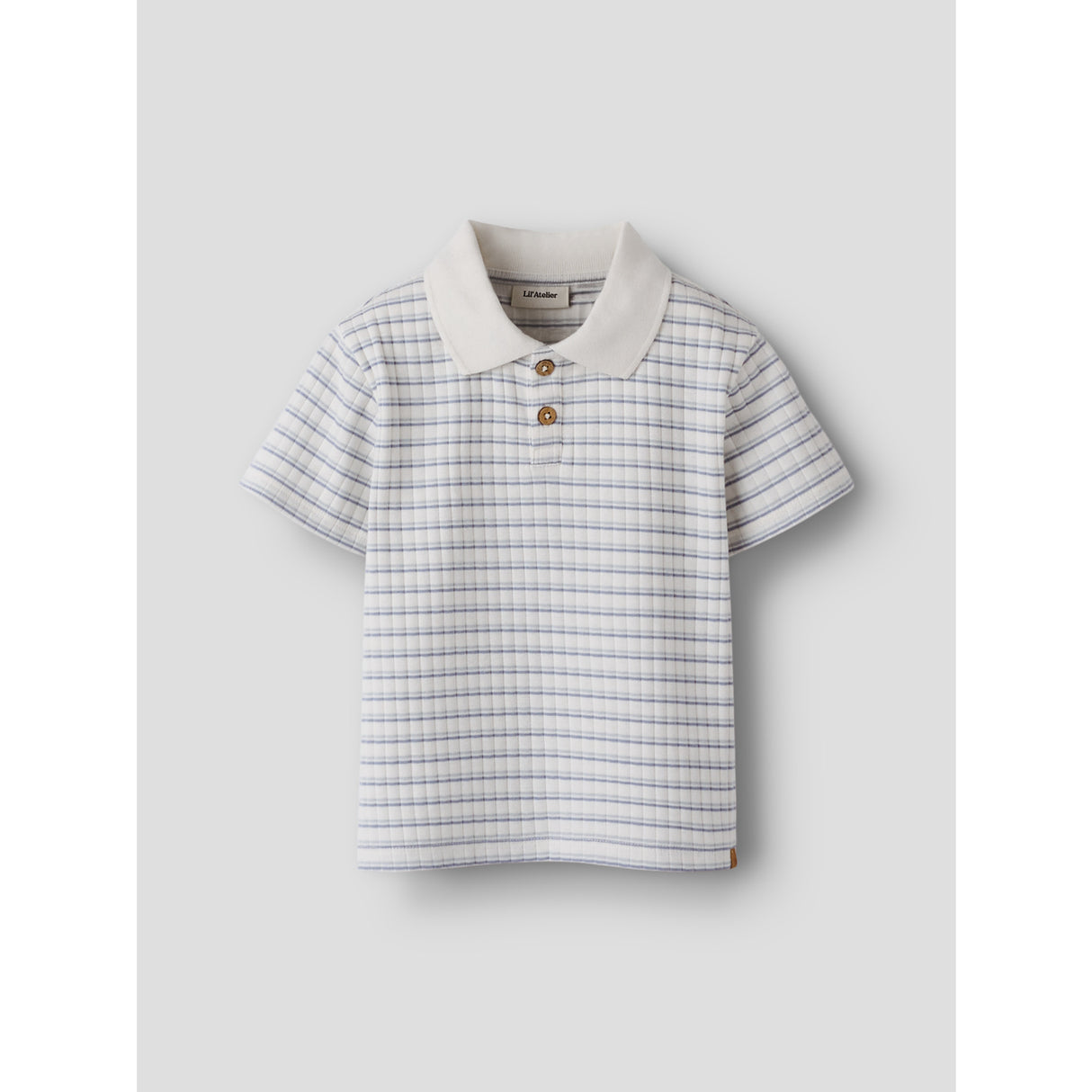 Lil'Atelier Coconut Milk Dusty Blue Nmmhaldur Ss Loose Polo Lil