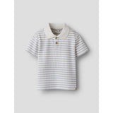 Lil'Atelier Coconut Milk Dusty Blue Nmmhaldur Ss Loose Polo Lil