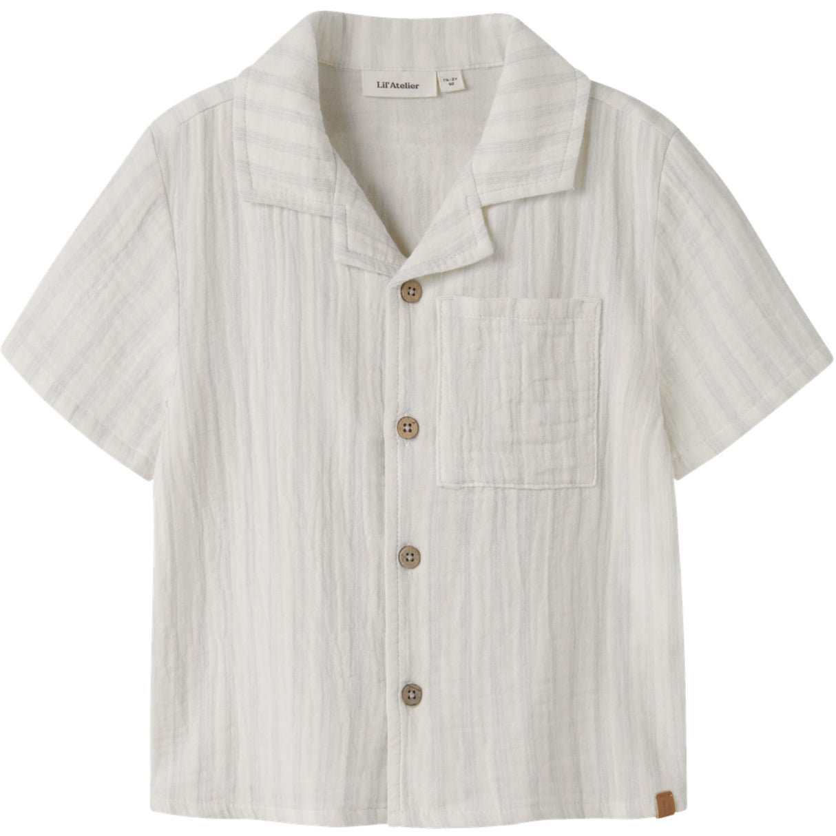 Lil'Atelier Coconut Milk Dusty Blue Nmmhagi Ss Loose Shirt Lil