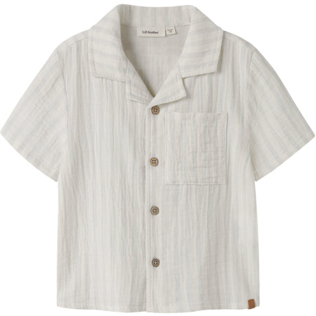 Lil'Atelier Coconut Milk Dusty Blue Nmmhagi Ss Loose Shirt Lil