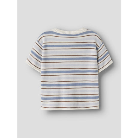 Lil'Atelier Coconut Milk Dusty Blue Nmmhito Ss Loose Knit Lil