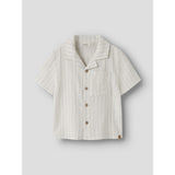 Lil'Atelier Coconut Milk Dusty Blue Nmmhagi Ss Loose Shirt Lil
