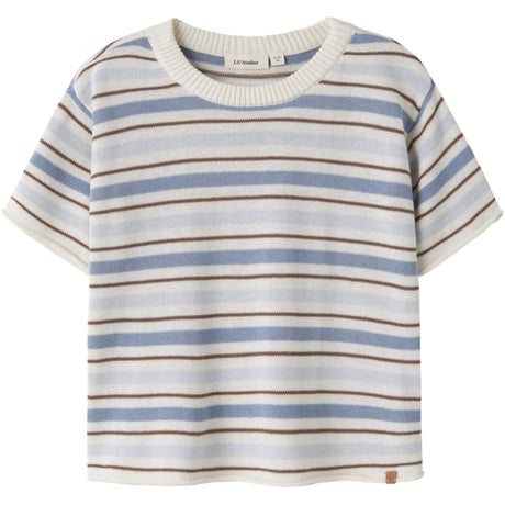 Lil'Atelier Coconut Milk Dusty Blue Nmmhito Ss Loose Knit Lil