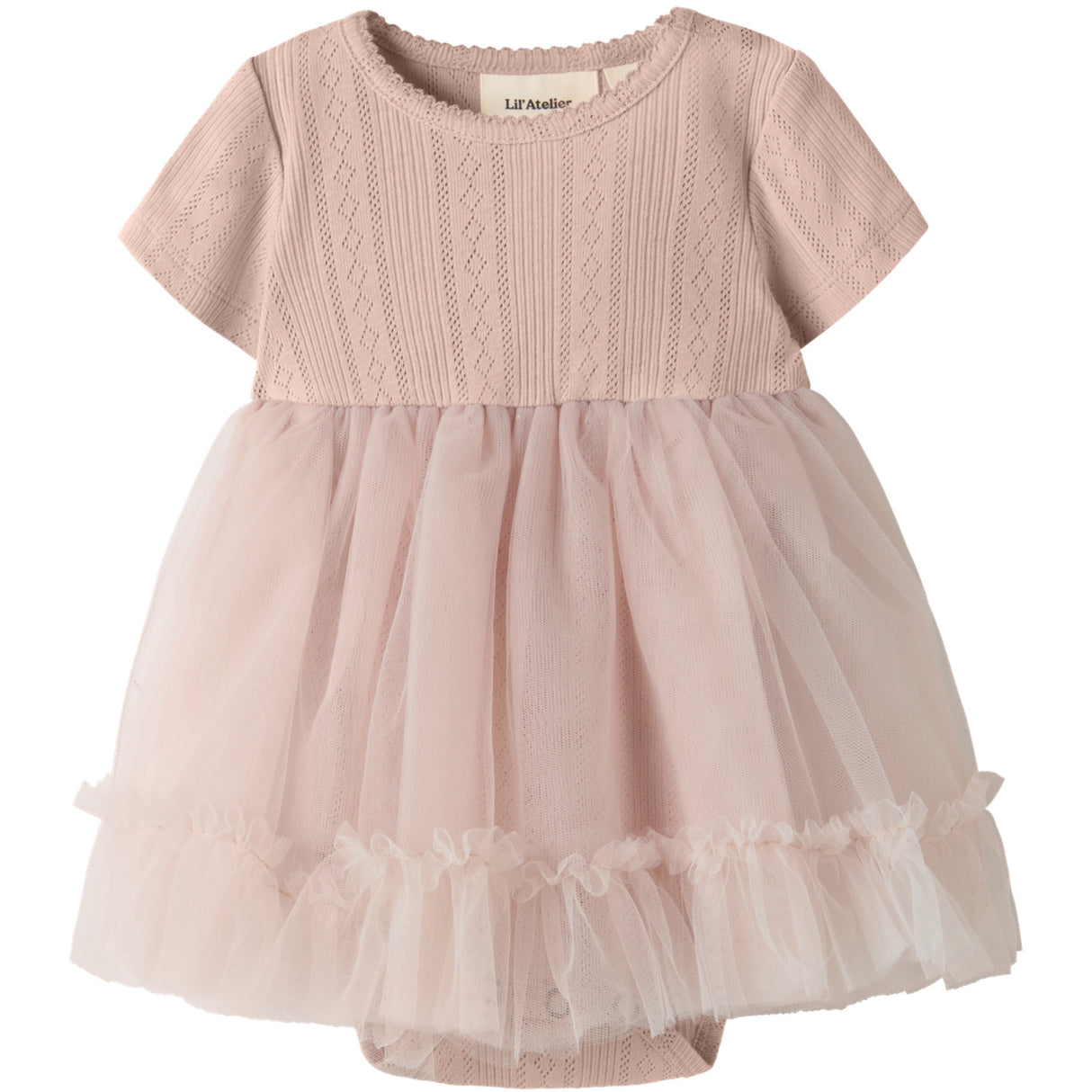 Lil'Atelier Peach Whip Nbffanella Ss Body Tulle Dress Lil