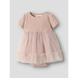 Lil'Atelier Peach Whip Nbffanella Ss Body Tulle Dress Lil