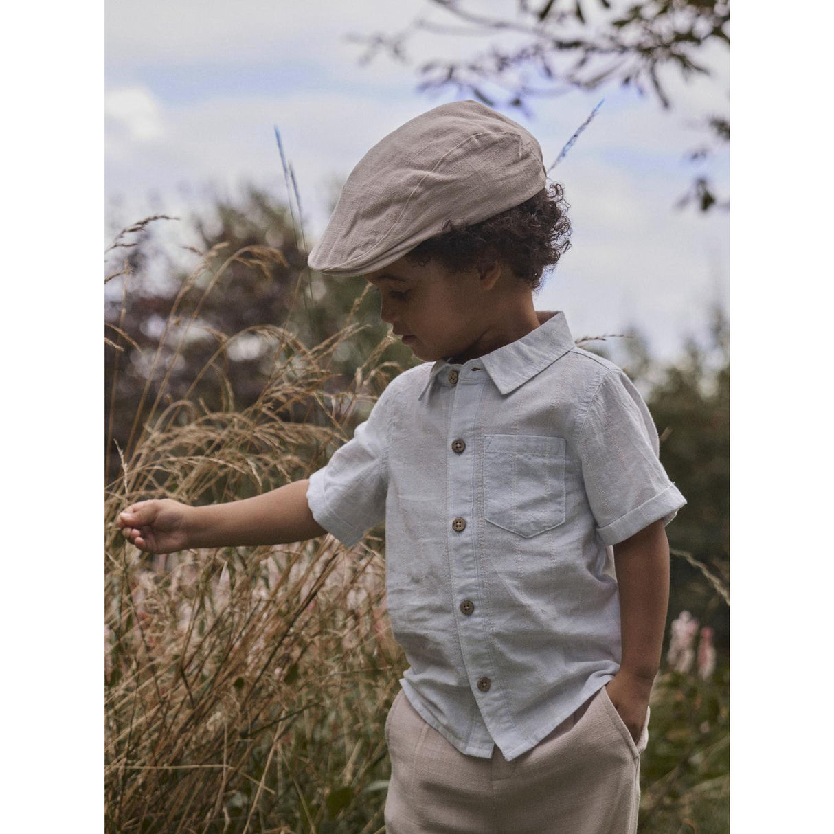 Lil'Atelier Feather Gray Nmmfreddie Sixpence Hat Lil