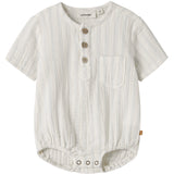 Lil'Atelier Coconut Milk Dusty Blue Nbmhagi Ss Loose Shirt Body Lil