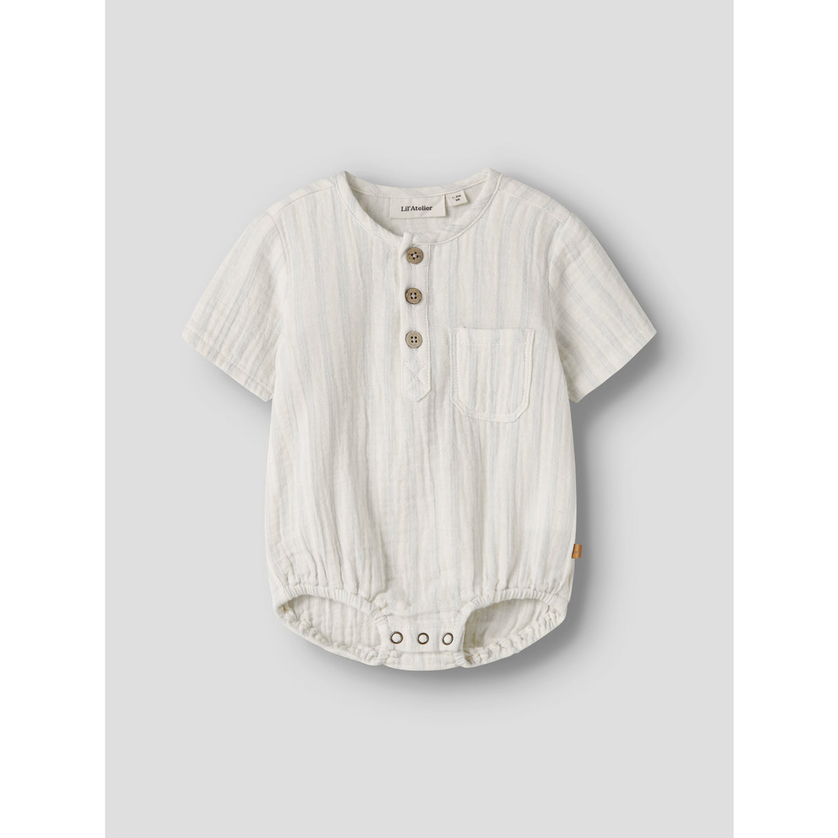 Lil'Atelier Coconut Milk Dusty Blue Nbmhagi Ss Loose Shirt Body Lil