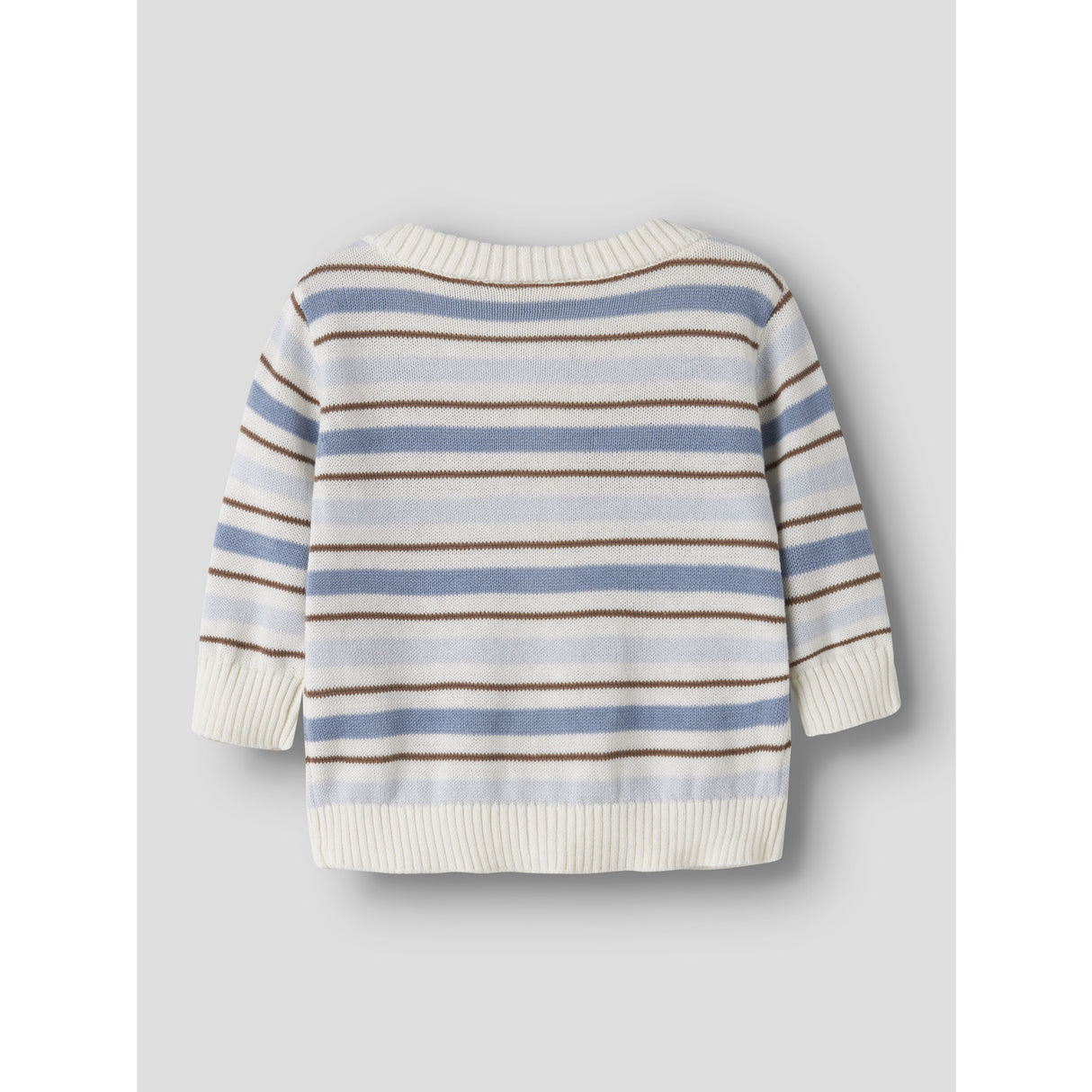 Lil'Atelier Coconut Milk Dusty Blue Nbmhito Ls Knit Card Lil