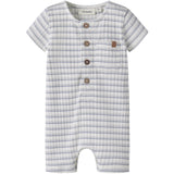 Lil'Atelier Coconut Milk Dusty Blue Nbmhaldur Ss Loose Short Suit Lil