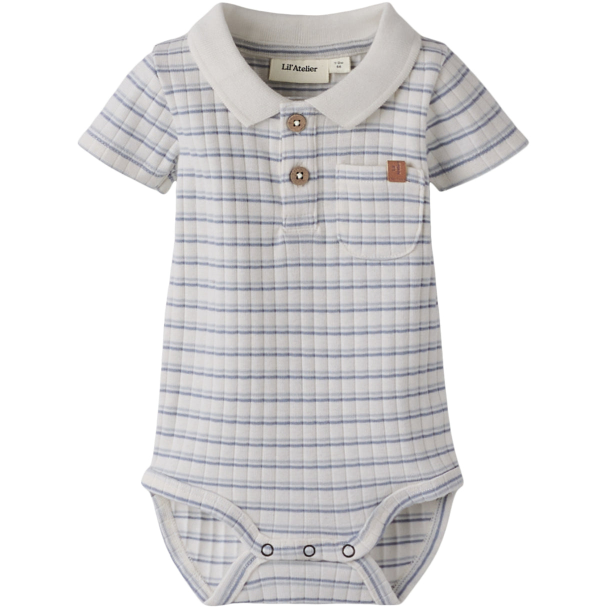 Lil'Atelier Coconut Milk Dusty Blue Nbmhaldur Ss Slim Body Lil
