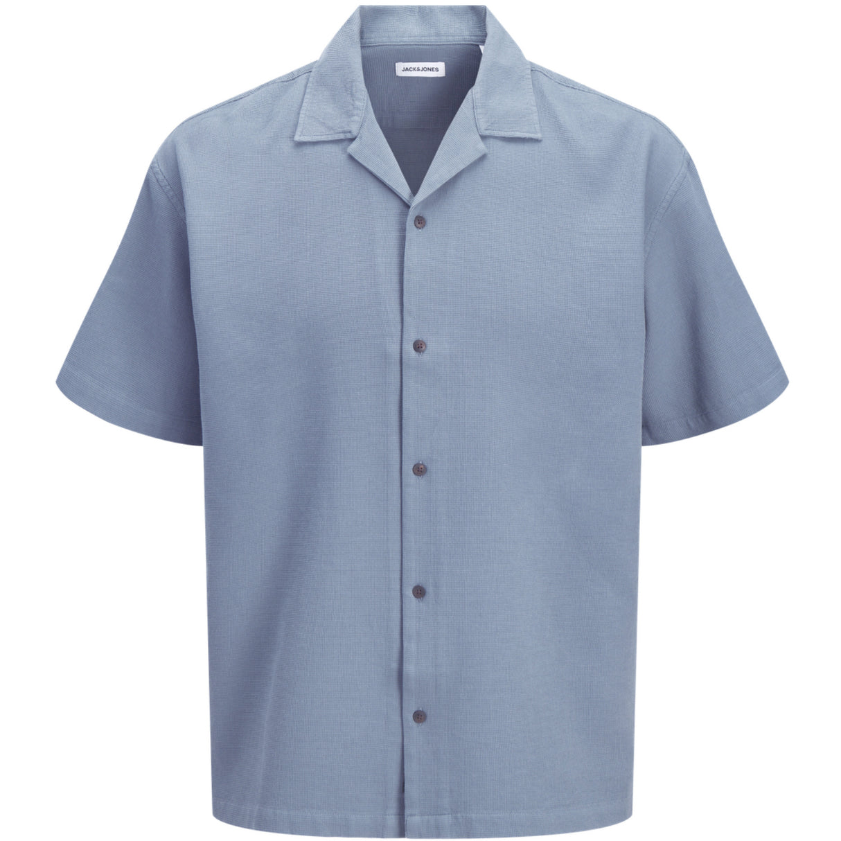 Jack & Jones Junior Blue Mirage Jjglobal Waffle Resort Shirt Ss Mp Jnr
