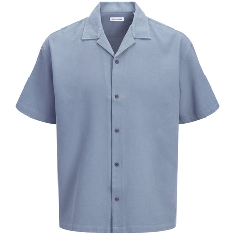 Jack & Jones Junior Blue Mirage Jjglobal Waffle Resort Shirt Ss Mp Jnr