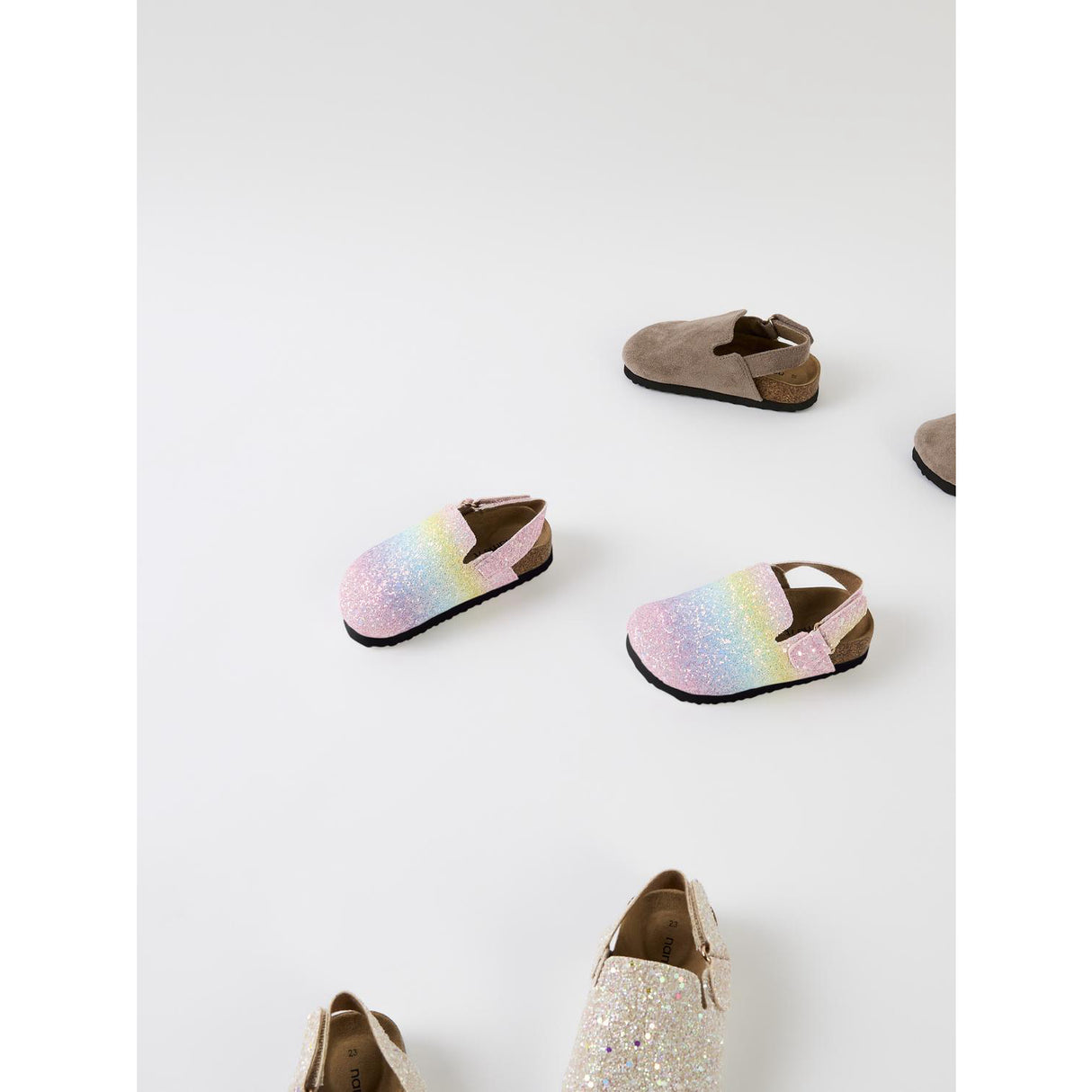 Name It Cradle Pink Rainbow Nmnavery Mules