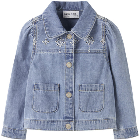 Name It Light Blue Denim Anglaise Nmfharper Dnm Anglaise Jacket 1026-Ov H