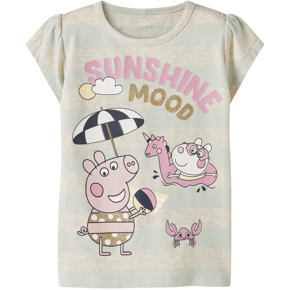 Name It Pale Aqua Nmfarra Peppa Ss Top Ss Box Cplg