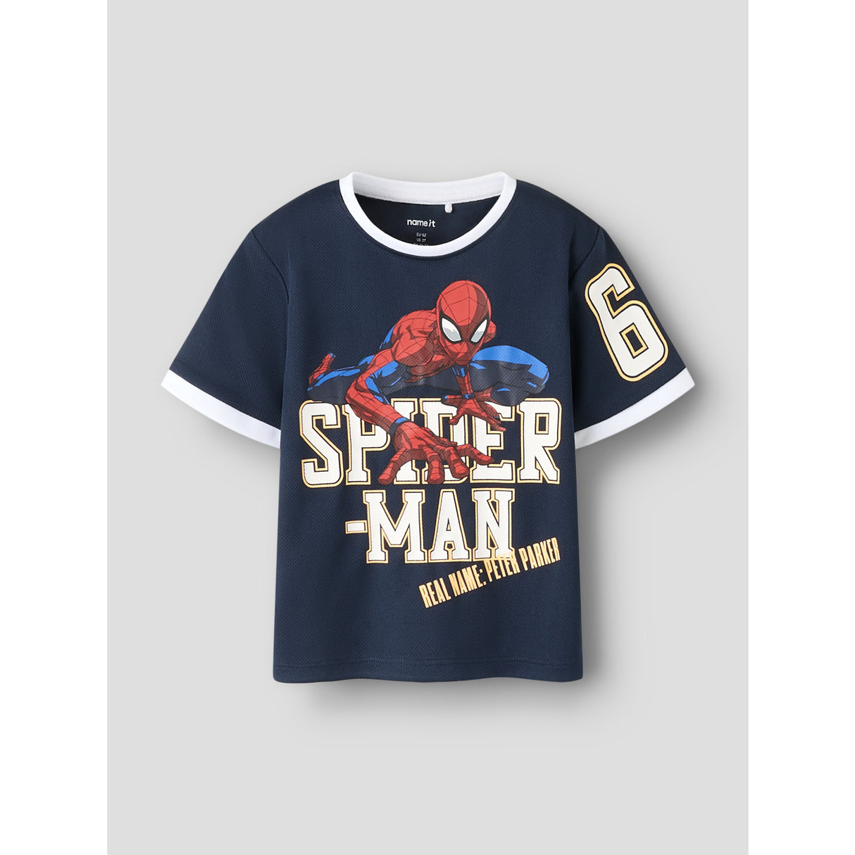 Name It Navy Blazer Nmmanri Spider Nreg Ss Poly Top Mar