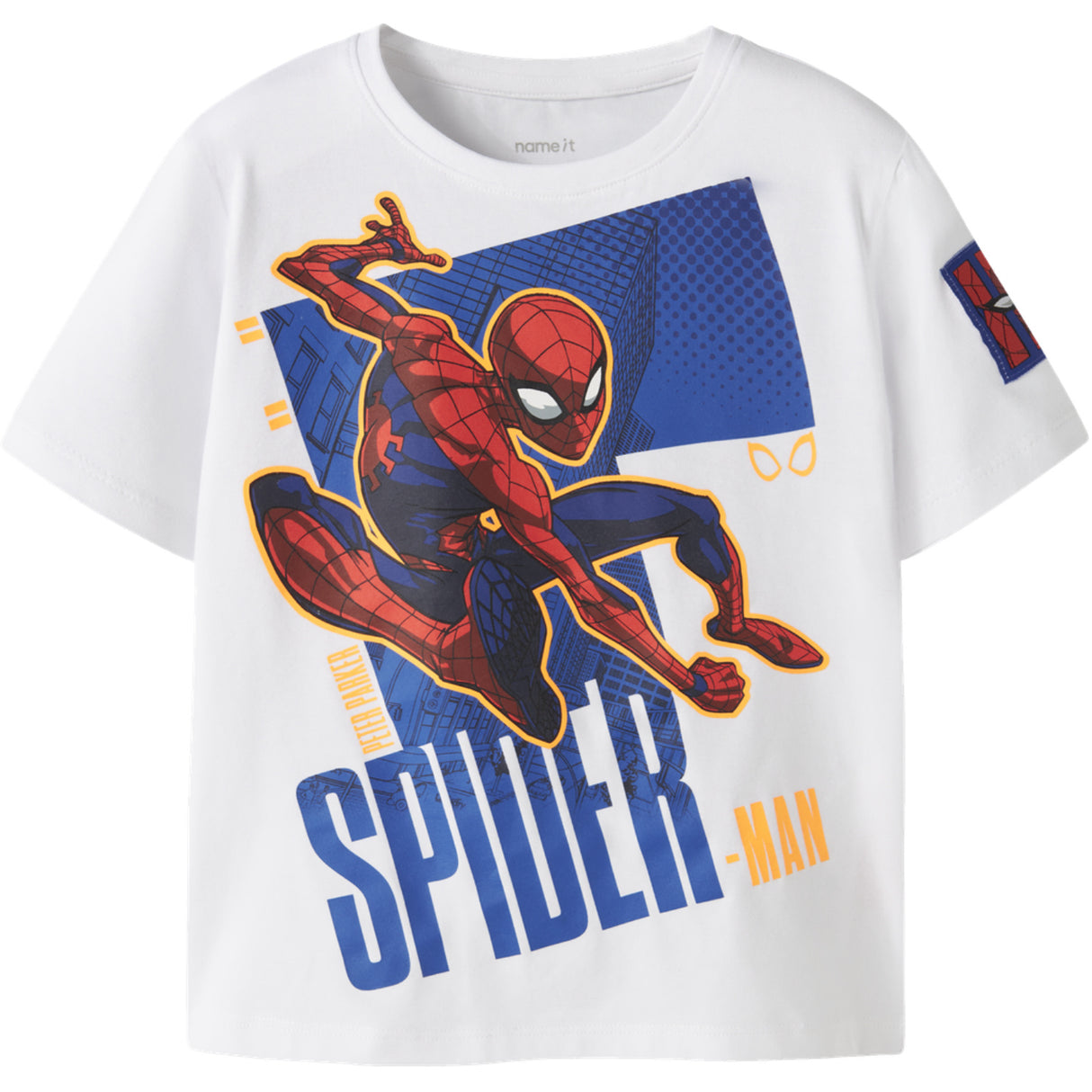 Name It Bright White Nmmajit Spider Nreg Ss Top Box Mar