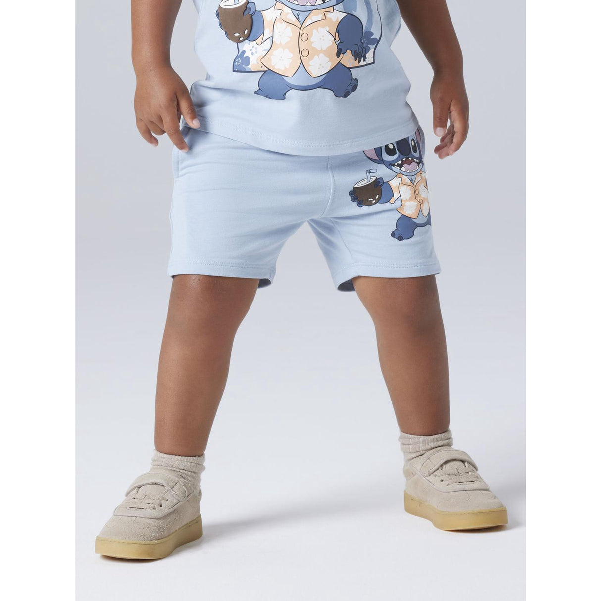 Name It Blue Fog Nmmal Stitch Nreg Long Sw Shorts Unb Wdi