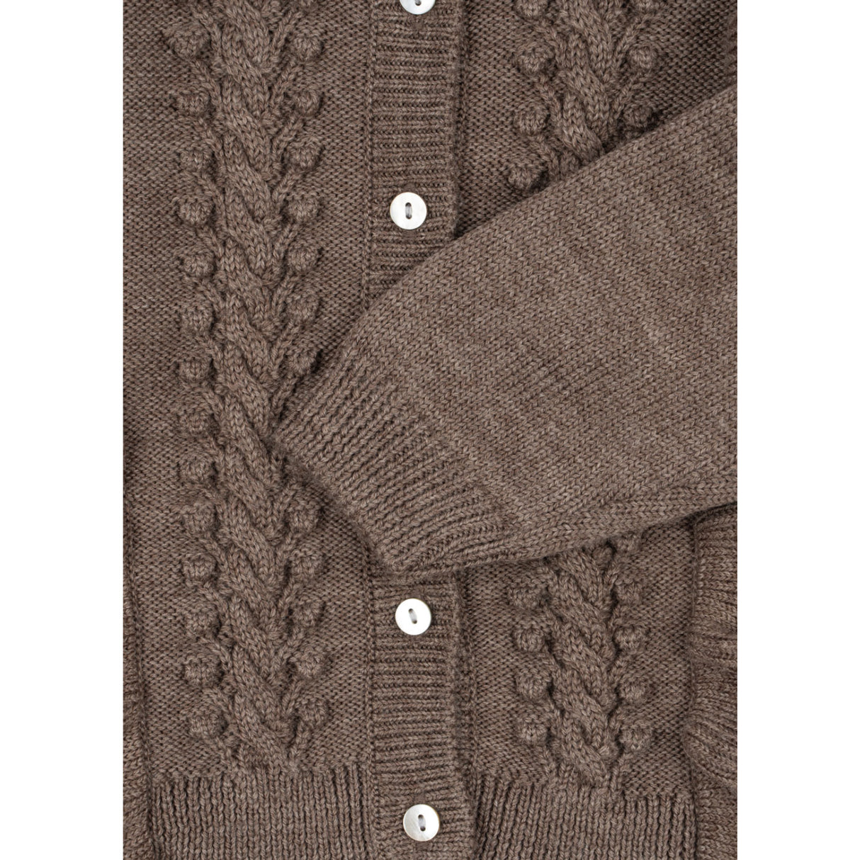 Konges Sløjd Bunny Brown Melange Fiol Frill Cardigan