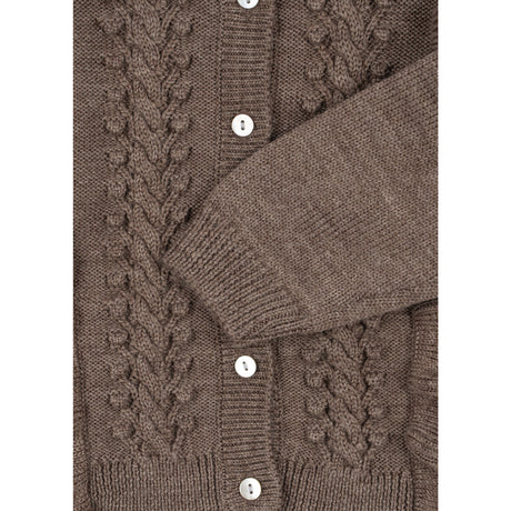 Konges Sløjd Bunny Brown Melange Fiol Frill Cardigan