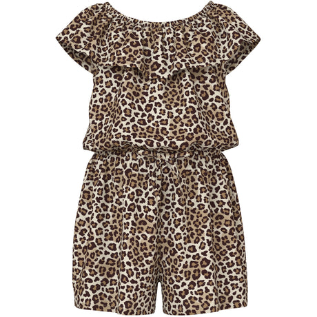 Name It Turtledove Leopard Nmfvinaya Ss Playsuit