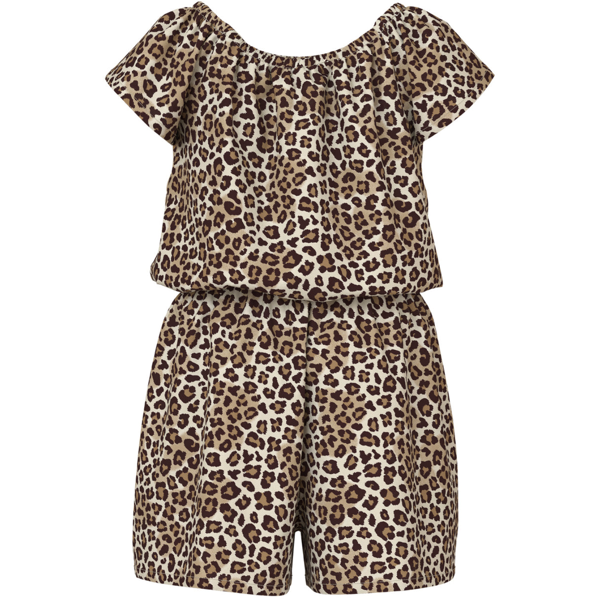 Name It Turtledove Leopard Nmfvinaya Ss Playsuit
