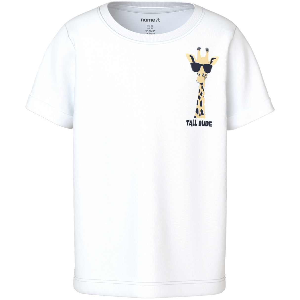 Name It Bright White Giraffe Nmmvux Ss Top