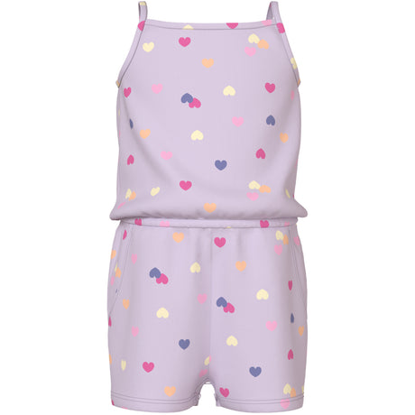 Name It Lavender Fog Colorful Hearts Nmfvigga Strap Suit