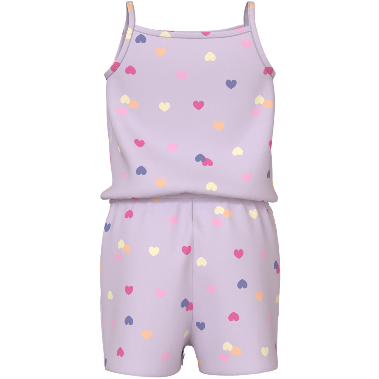 Name It Lavender Fog Colorful Hearts Nmfvigga Strap Suit