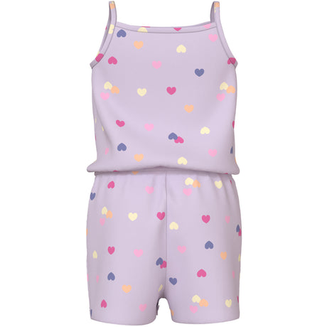 Name It Lavender Fog Colorful Hearts Nmfvigga Strap Suit