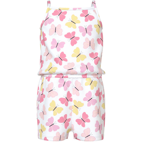 Name It Bright White Pink Butterfly Nmfvigga Strap Suit