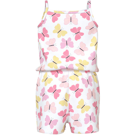 Name It Bright White Pink Butterfly Nmfvigga Strap Suit