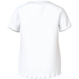 Name It Bright White Butterfly Embroidery Nmfvivemma Ss Slim Top
