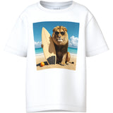 Name It Bright White Lion Nmmvoto Ss Nreg Top