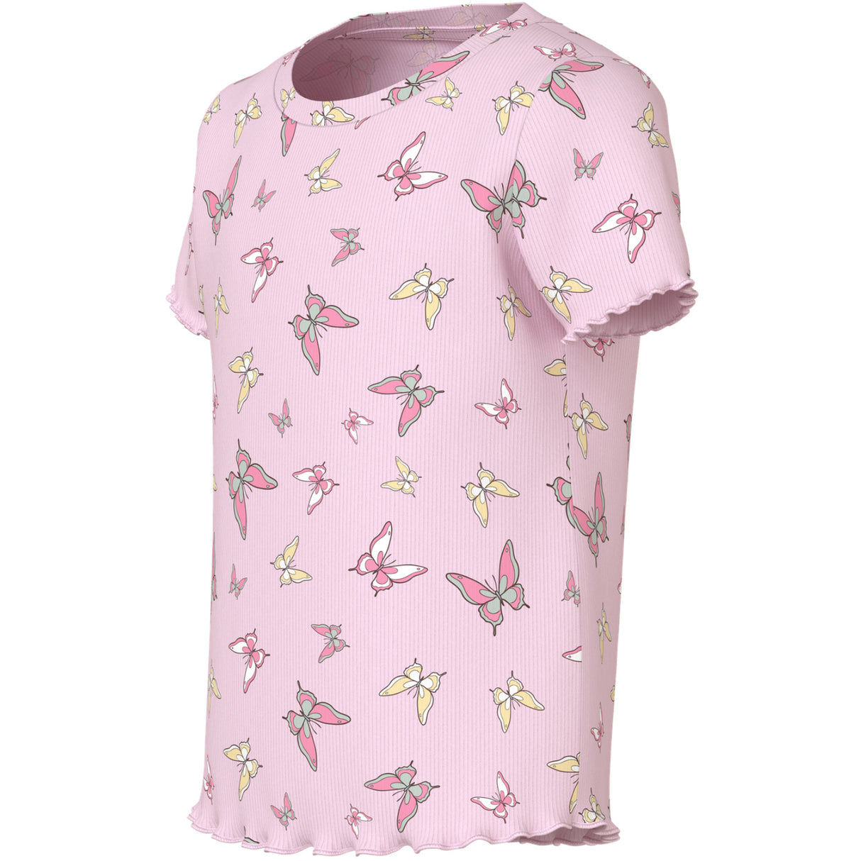 Name It Cradle Pink Butterflies Nmfvemma Aop Ss Slim Top