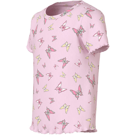 Name It Cradle Pink Butterflies Nmfvemma Aop Ss Slim Top