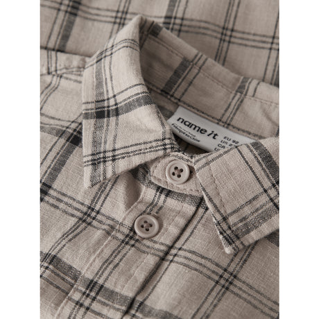 Name It Chateau Gray Check Nmmhowie Ss Nreg Shirt Box