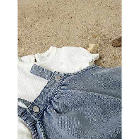 Name It Light Blue Denim Emb Nbfflora Dnm Emb Dress 2017-Yb H