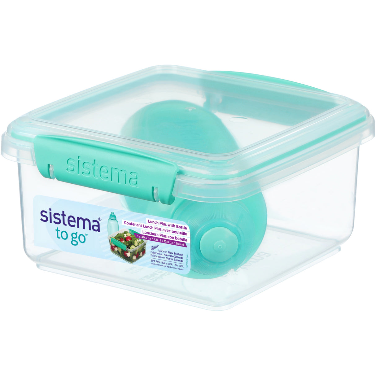 Sistema Minty Teal 1.2L Lunch Plus Lunch Box With Itsy Bottle 380 Ml