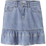 Name It Light Blue Denim Anglaise Nkfhallie Dnm Anglaise Skirt 1026-Ov H