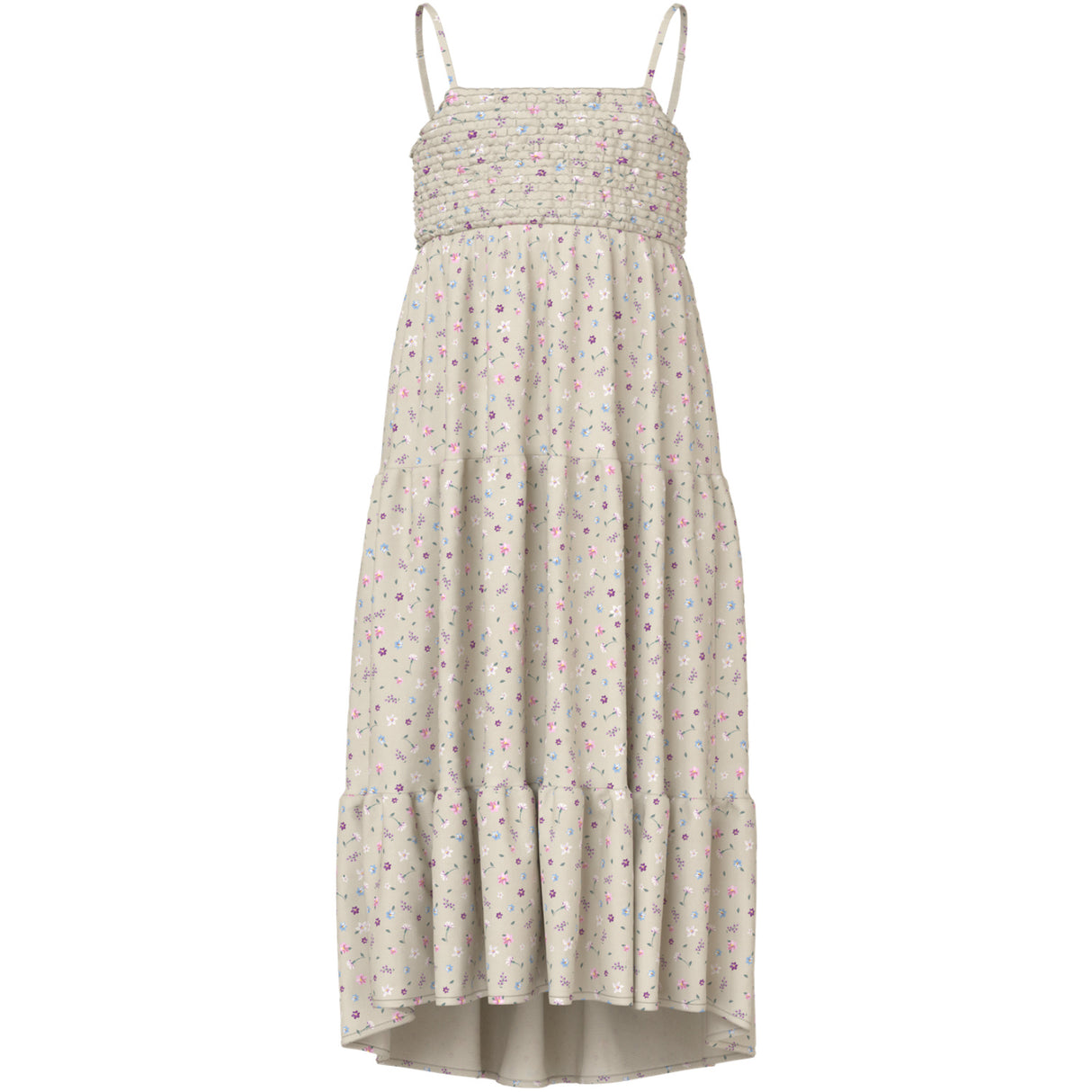 Name It Almond Milk Cute Flowers Nkfvinaya Strap Maxi Dress
