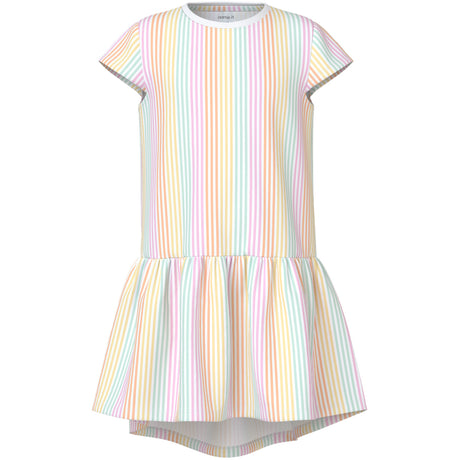 Name It Bright White Cool Stripe Nkfvigga Capsl Dress