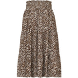 Name It Turtledove Leopard Nkfvinaya Long Wide Skirt