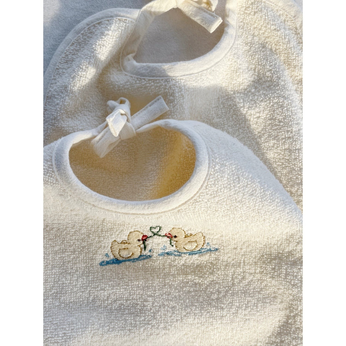 Konges Sløjd Antique White Figo 2 Pack Terry Bibs GOTS