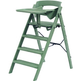 KAOS Mineral Green Klapp High Chair Recycled With KLAPP® Safety Rail & Tray Bundle