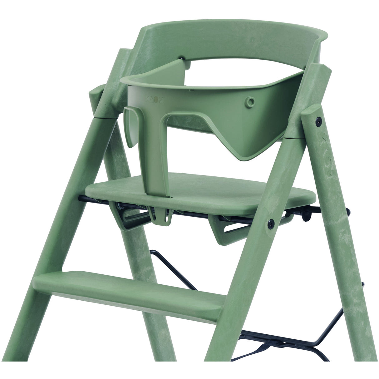 KAOS Mineral Green Klapp High Chair Recycled With KLAPP® Safety Rail & Tray Bundle