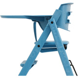 KAOS Swedish Blue Klapp High Chair Recycled With KLAPP® Safety Rail & Tray Bundle