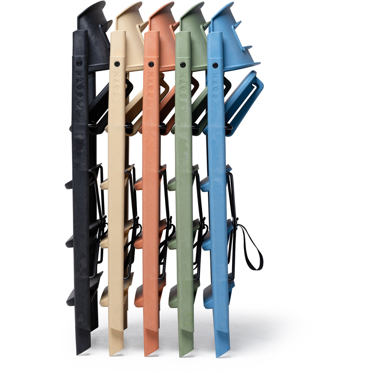 KAOS Swedish Blue Klapp High Chair Recycled With KLAPP® Safety Rail & Tray Bundle