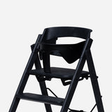 KAOS Charcoal Black Klapp High Chair Recycled With KLAPP® Safety Rail & Tray Bundle